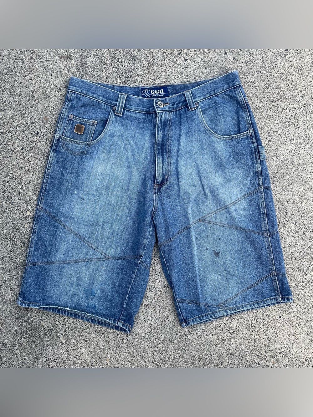 Y2k Karl Kani baggy hip hop skater jorts size 38